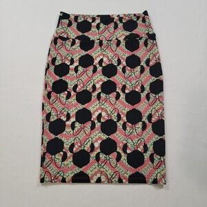 LuLaRoe Women Cassie Pencil Skirt Size S Disney Minnie Mouse Bow Print